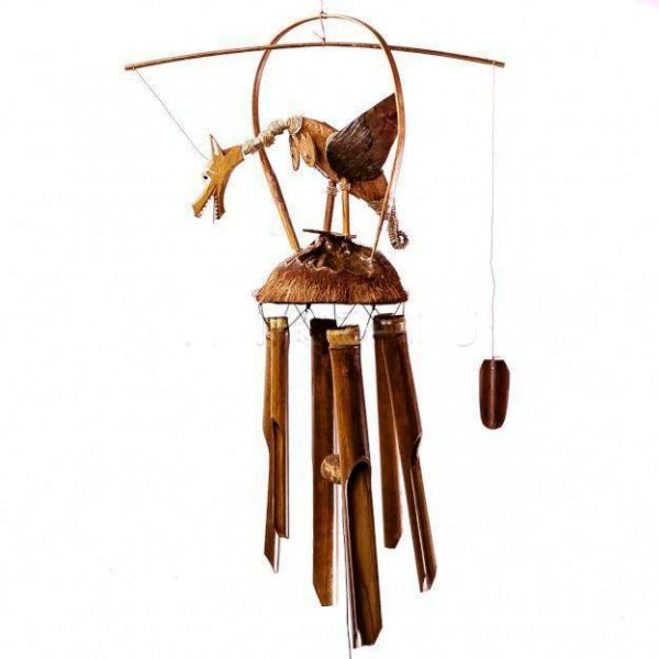 Колокольчик дракон из бамбука