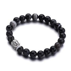 Браслет из чёрного агата Браслет из черного агата