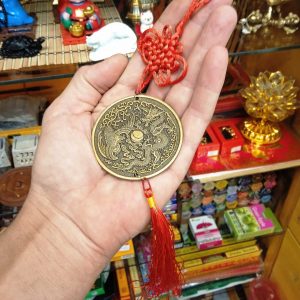 Китайская монета Дракон Феникс 6,3 см