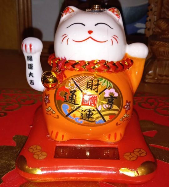 Котик машет правой лапкой 2