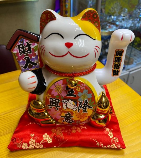 Китайский кот удачи фарфоровый (5)